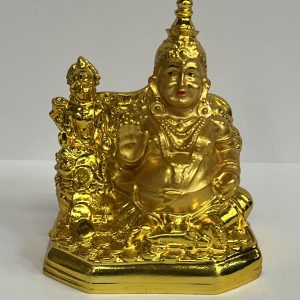 HP0049 Lakshmi Kuberar - 2.5 L x 3.0 H Inches | Resin Golden Polish Statue/ Kuber Lakshmi Idol