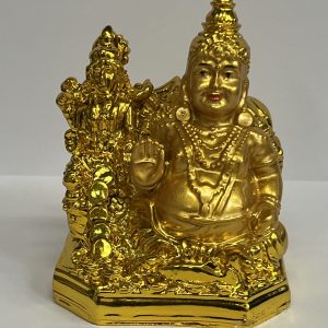 HP0050 Lakshmi Kuberar - 3.0 L x 3.75H Inches | Resin Golden Polish Statue/ Kuber Lakshmi Idol