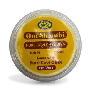 PA0104 Om Shanthi Cow Ghee Diya