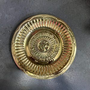 HP0179 Brass Pooja Plate Size 7" W 16.5cm-0