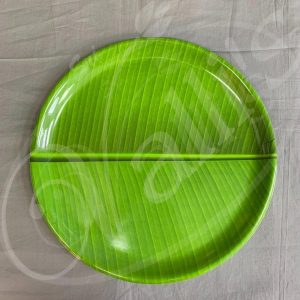 PA0096  Leaf Round Plate Plastic