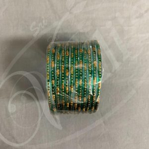 PA0100 Glass Bangal 2.6 1 Dozen Dark Green